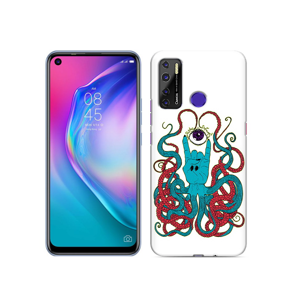 

Чехол MyPads Tocco для Tecno Camon 15 осьминог-рука абстракция, Прозрачный, Tocco