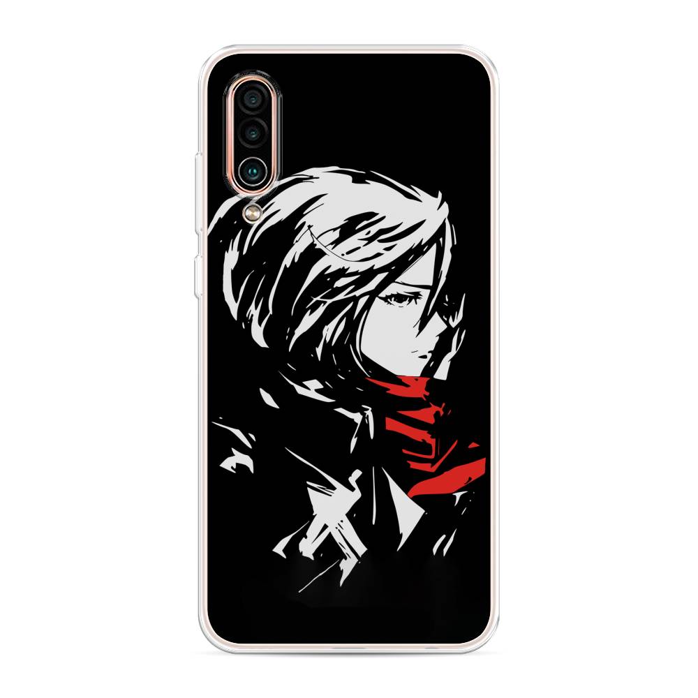 

Чехол на Meizu 16Xs "Микаса минимализм", Черный;серый;красный, 73450-4
