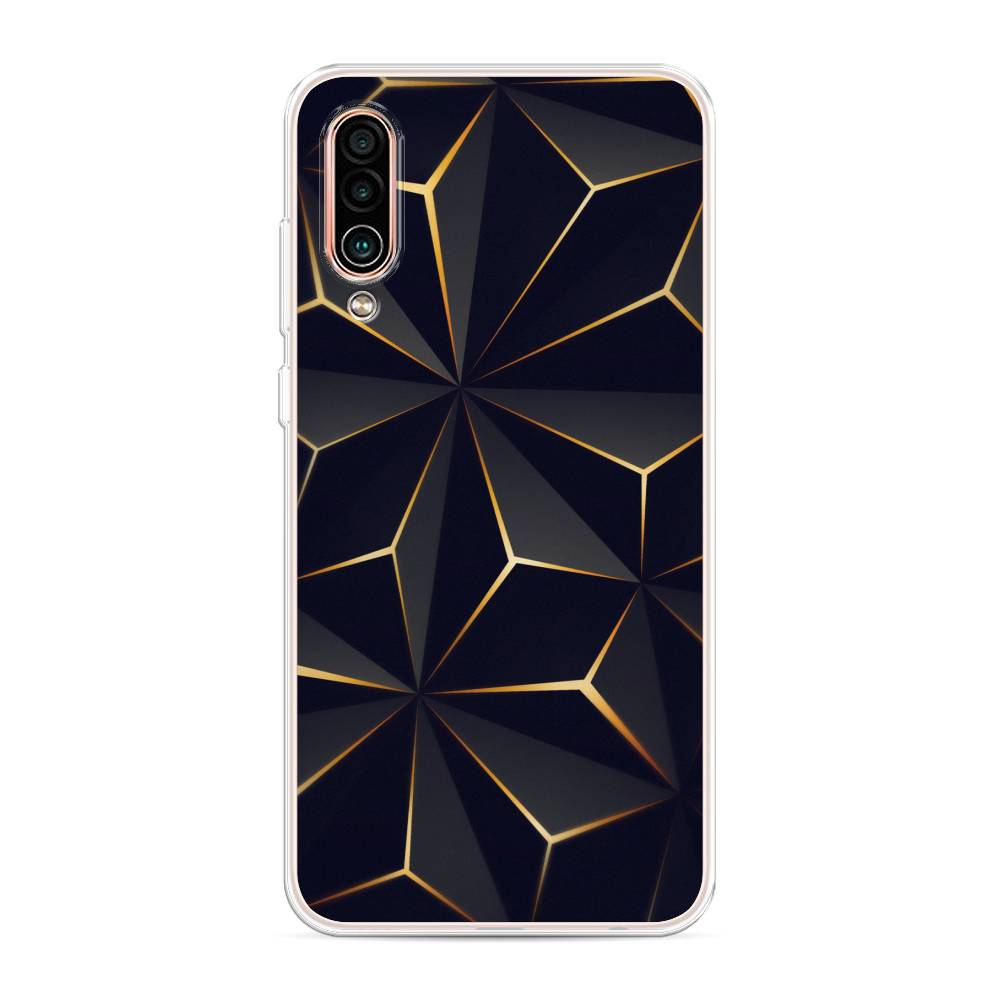 

Чехол на Meizu 16Xs "Черные полигоны", Золотистый;черный, 73450-3