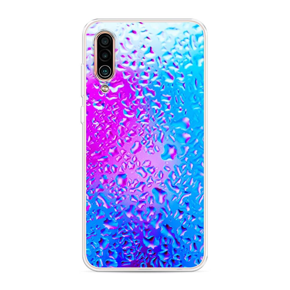 

Чехол на Meizu 16Xs "Капли на стекле", Голубой;розовый, 73450-3