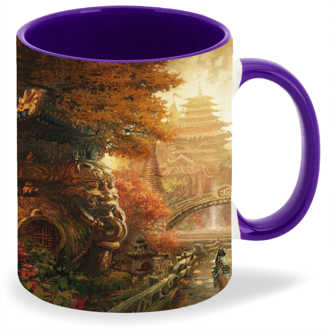 

Кружка фиолетовая CoolPodarok blade and soul Эльдорадо Золотой город Девушка