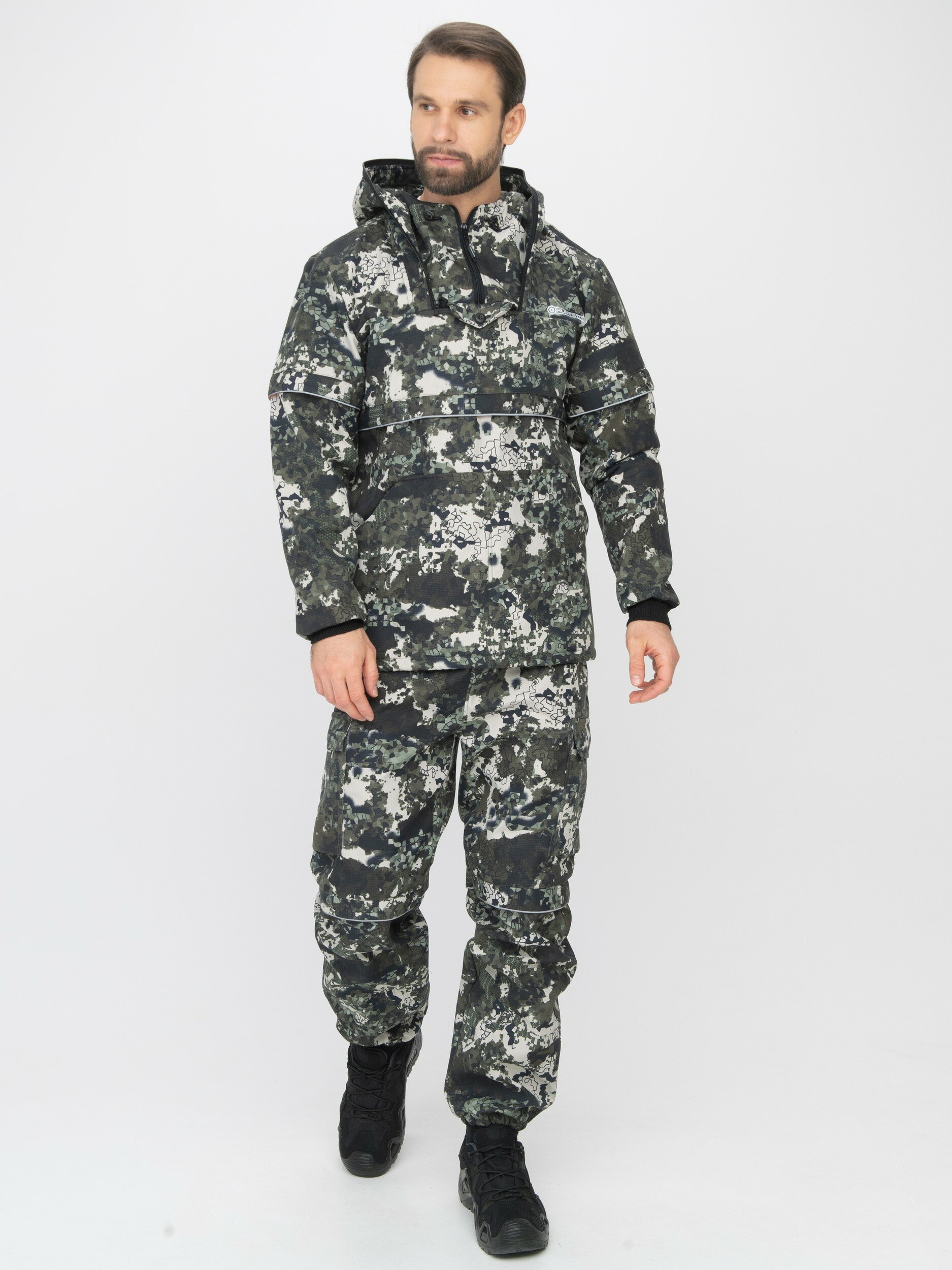 

Костюм Huntsman Антигнус-Люкс ткань Смесовая Микро-РипСтоп Бондинг 56-58 182-188, Серый;белый, Антигнус-Люкс