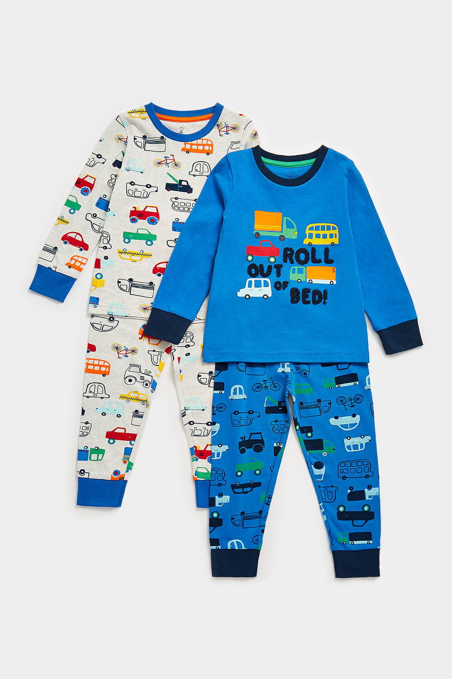 Пижама детская Mothercare MC-CA805, голубой, серый, 92, 2 шт