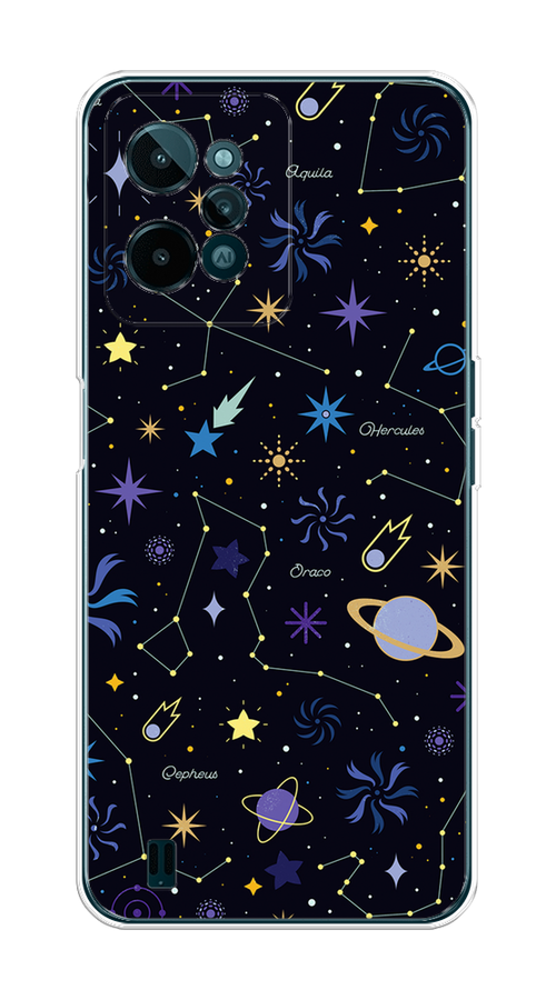 

Чехол на Realme C31 "Цветной космос", Желтый, 259350-2