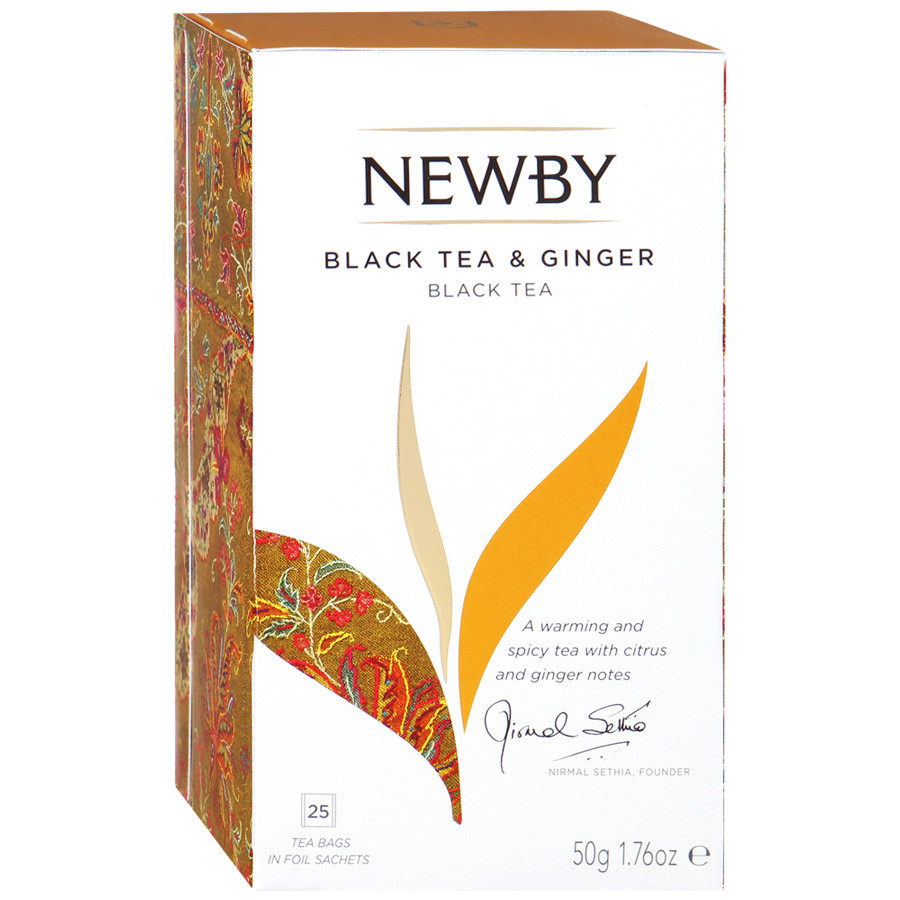 

Чай Newby Black tea Ginger черный с имбирем 25 пакетиков по 2 г