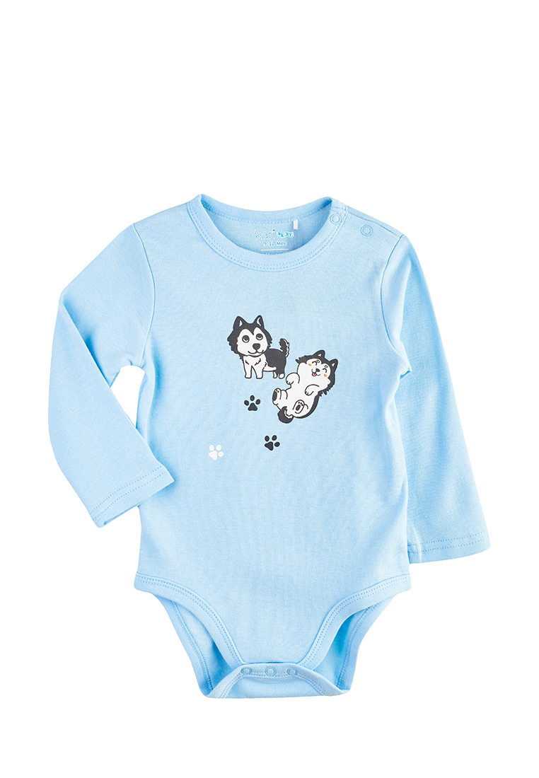 Боди для новорожденных  СберМегаМаркет Боди детское Kari baby AW21B13904112 светло-голубой/серый р.80