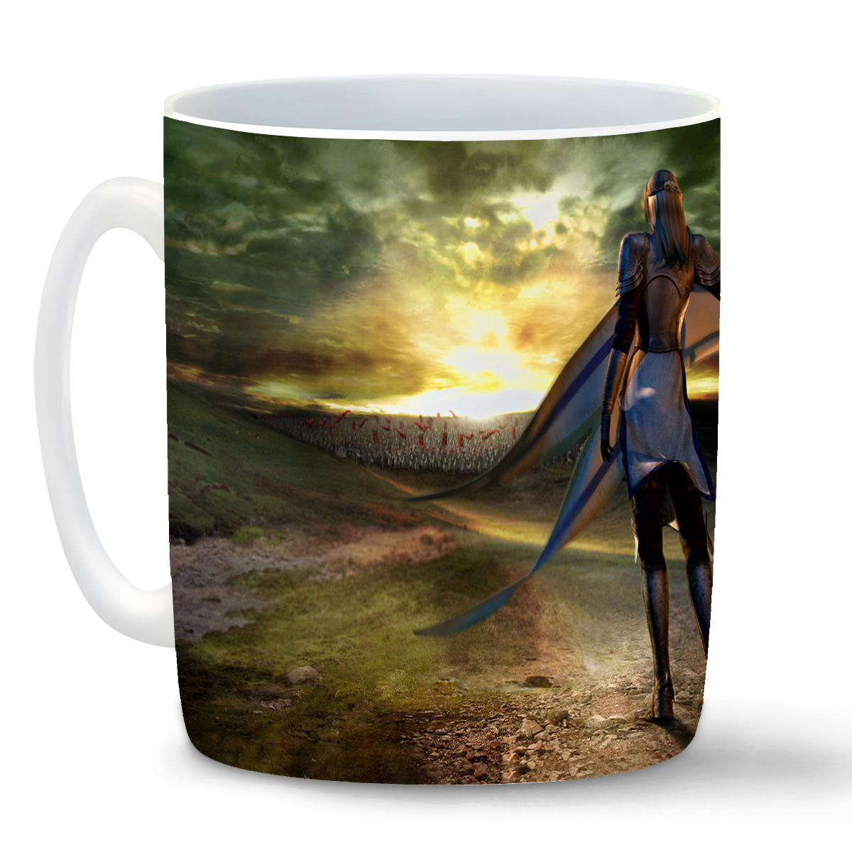 

Кружка белая CoolPodarok bladestorm the hundred years war Знаменосец Армия