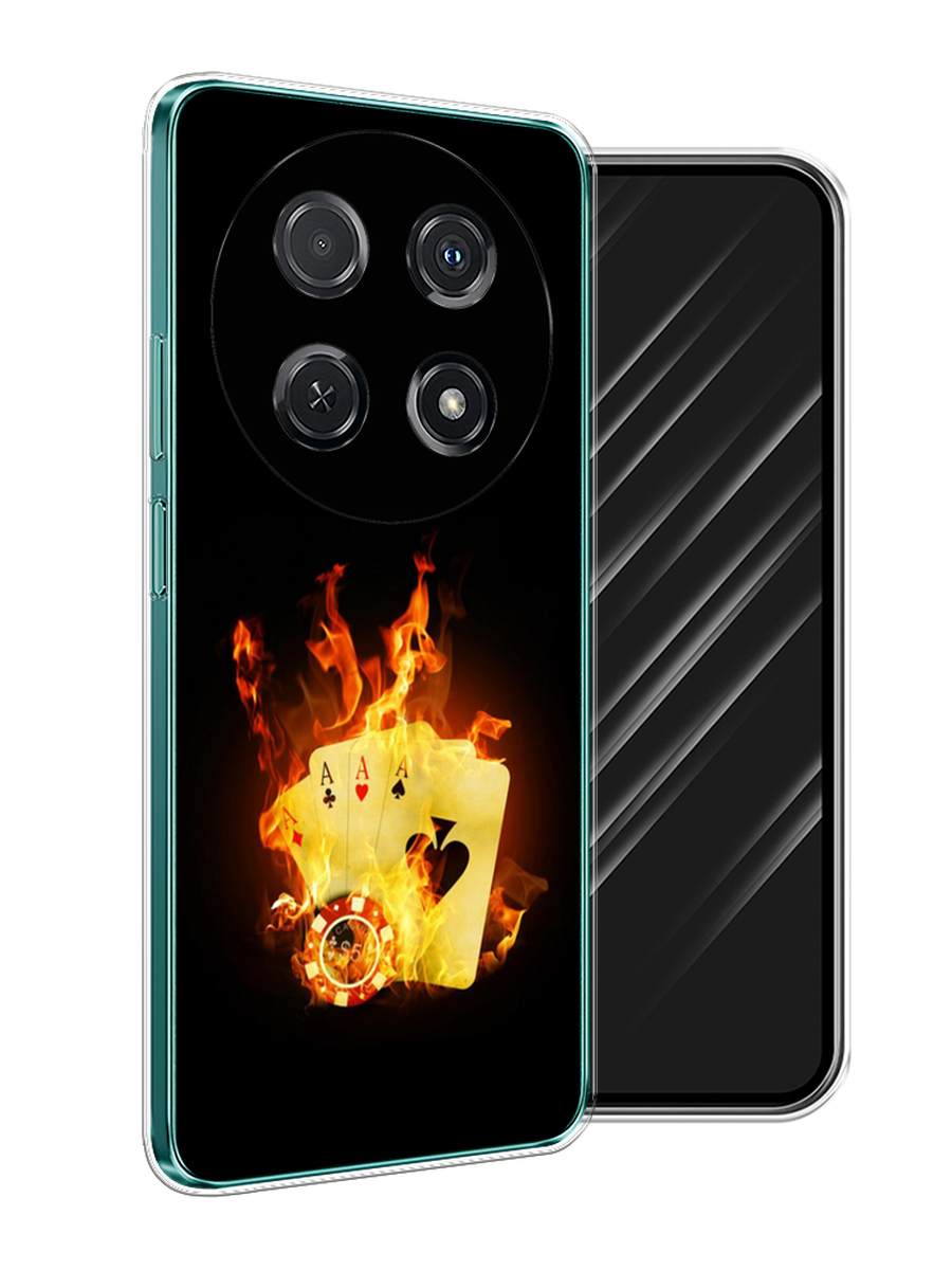 

Чехол Awog на Huawei Nova 12i "Горящие карты", Черный;оранжевый, 6123950-1