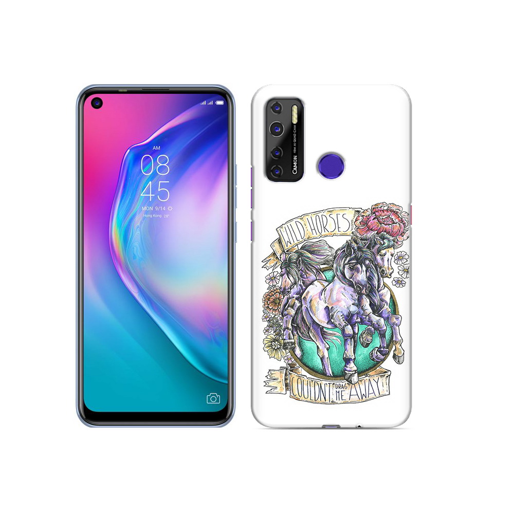 

Чехол MyPads Tocco для Tecno Camon 15 рисунок коней в цветах, Прозрачный, Tocco
