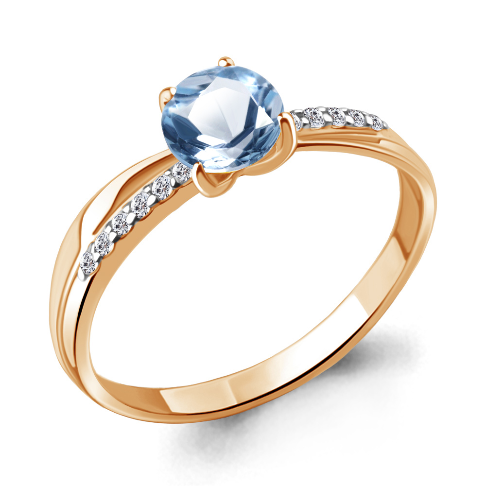 

Кольцо из серебра р. 17,5 AQUAMARINE 6511905А_925_з, 6511905А_925_з