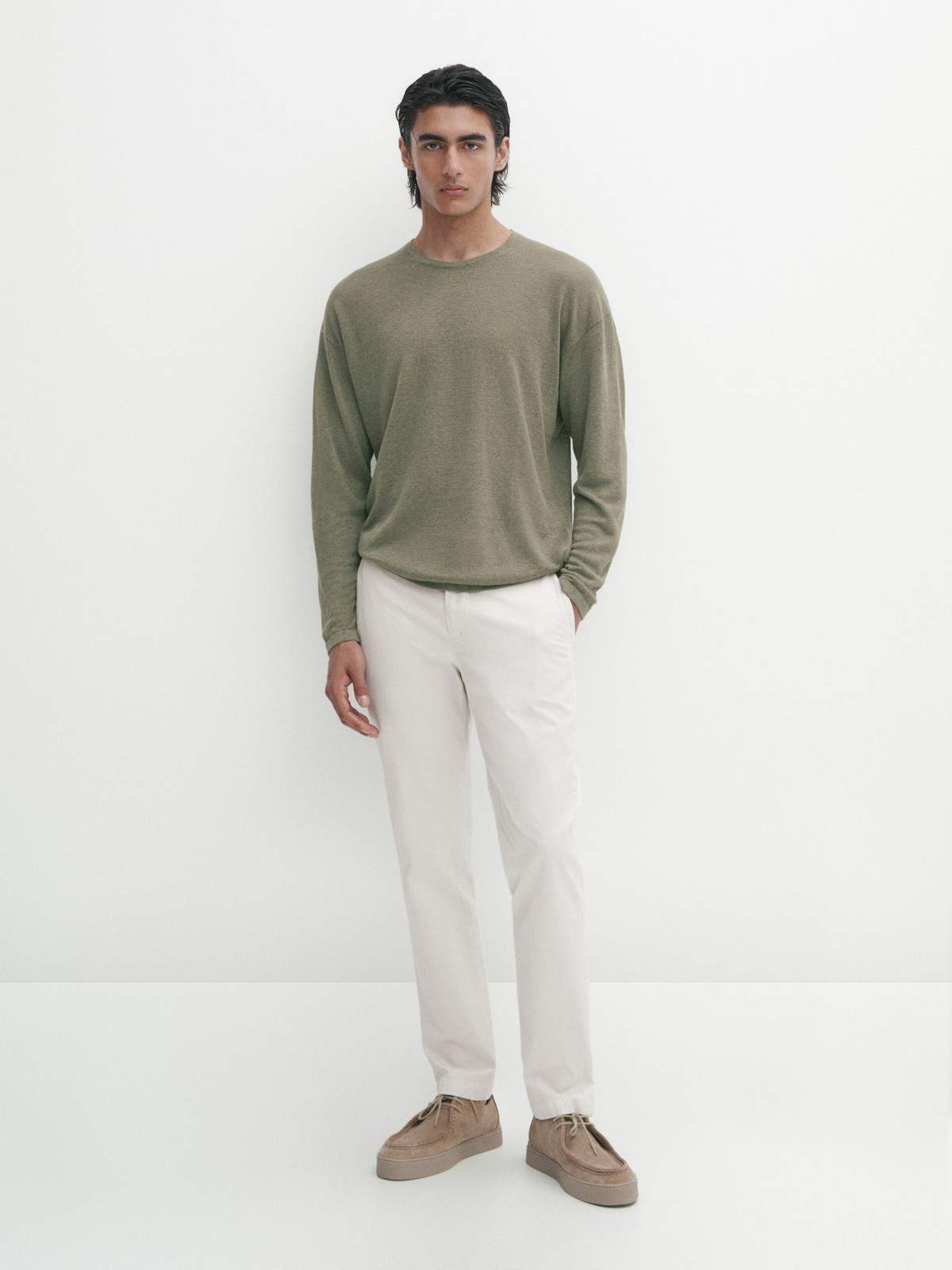 

Брюки мужские Massimo Dutti 0022/022-I2024 бежевые 42 EU, Бежевый, 0022/022-I2024