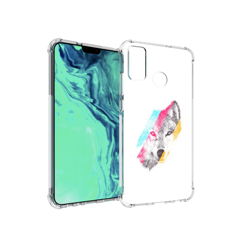 

Чехол MyPads Tocco для Huawei 9X Lite волк градиент, Прозрачный, Tocco