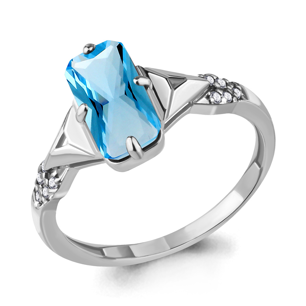 

Кольцо из серебра р. 16,5 AQUAMARINE 6914392А_925_р, 6914392А_925_р