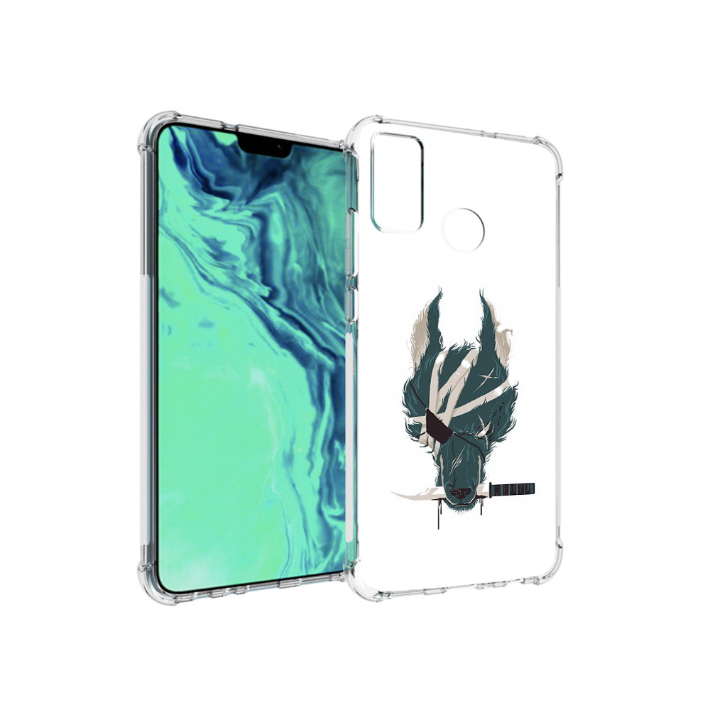 

Чехол MyPads Tocco для Huawei 9X Lite волк-разбойник, Прозрачный, Tocco