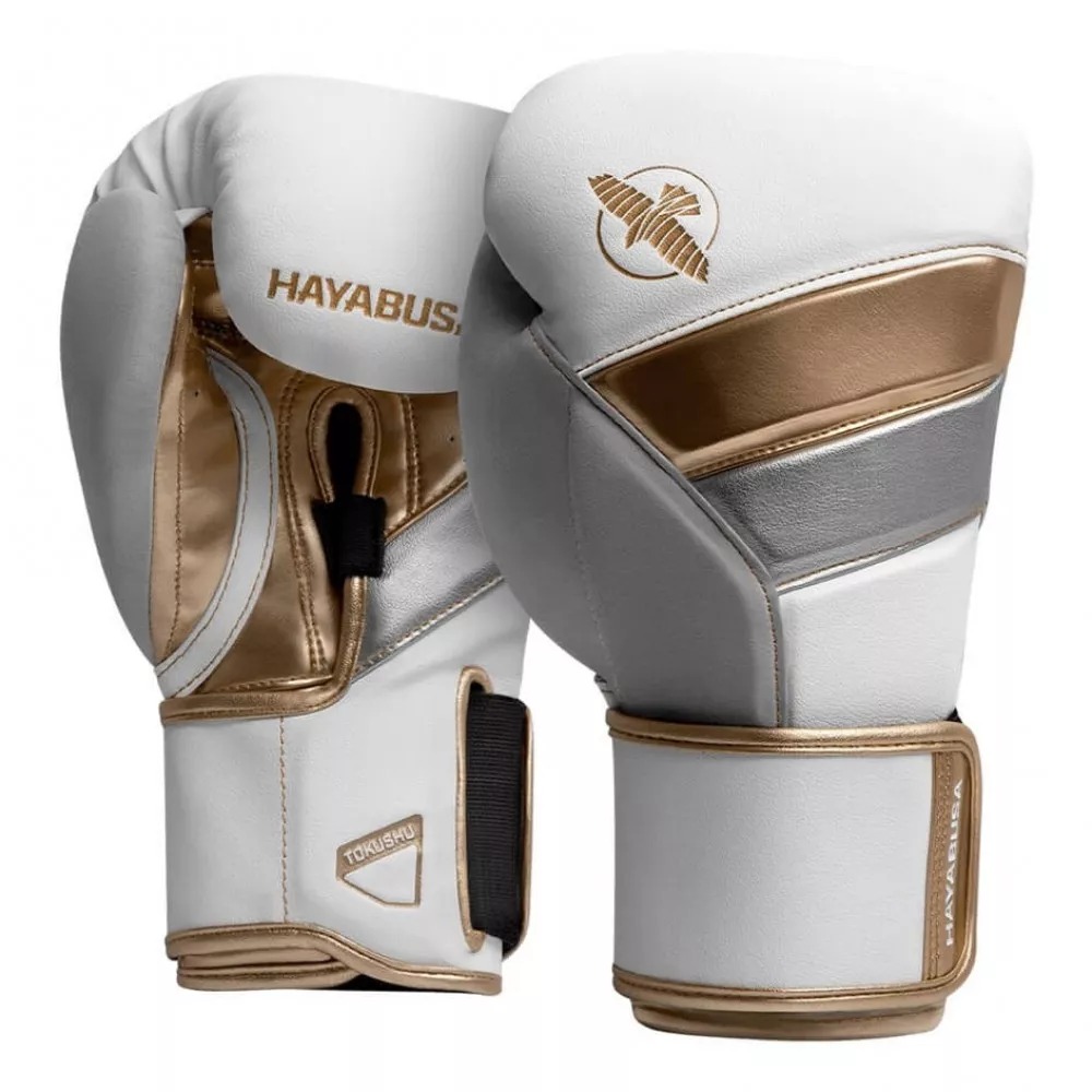 Перчатки Hayabusa T3 White/Gold 12 oz