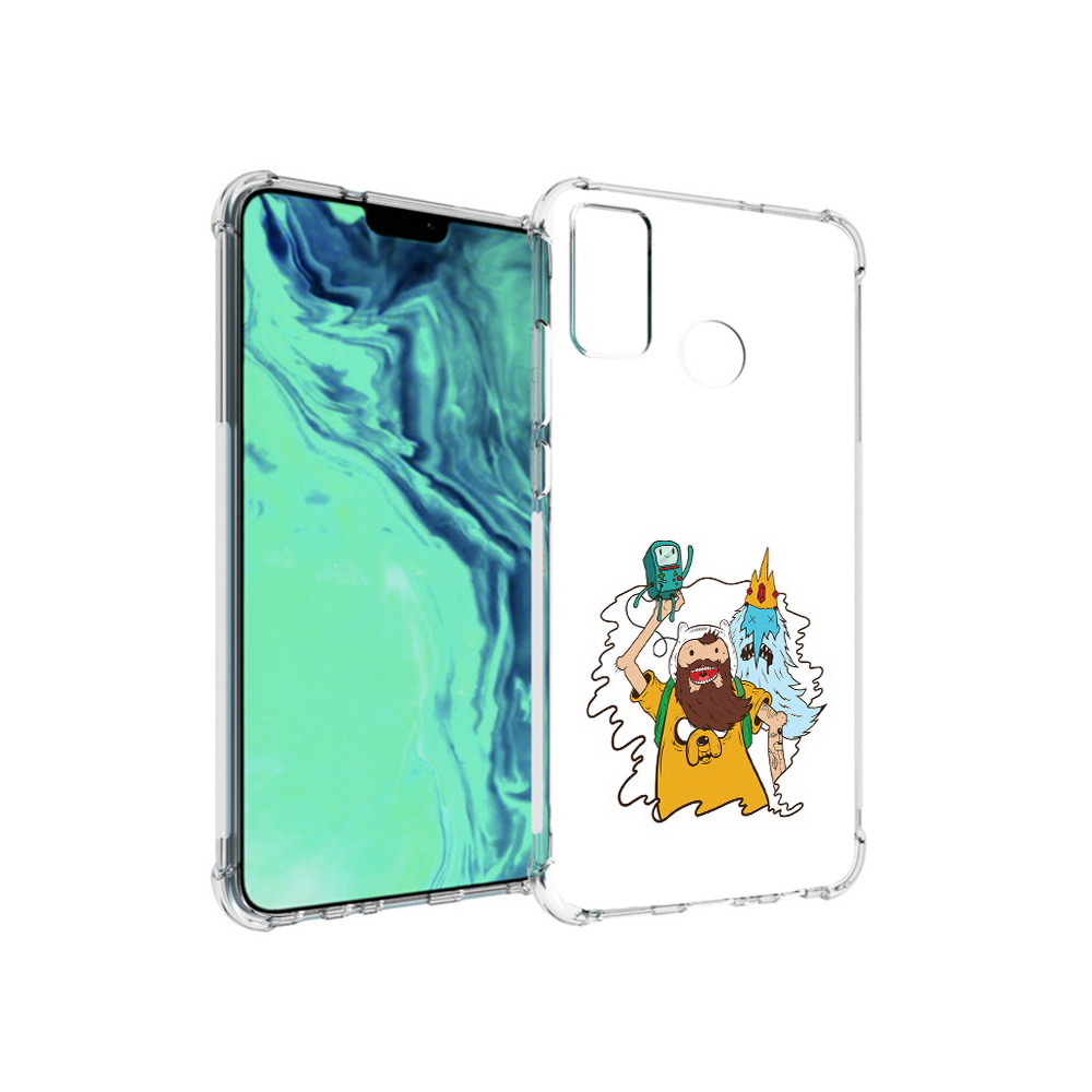

Чехол MyPads Tocco для Huawei 9X Lite время приключений старый Финн, Прозрачный, Tocco