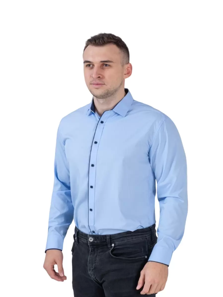 Рубашка мужская Westhero 9-675-55 голубая XL