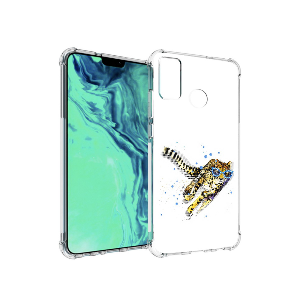 

Чехол MyPads Tocco для Huawei 9X Lite гепард в очках, Прозрачный, Tocco