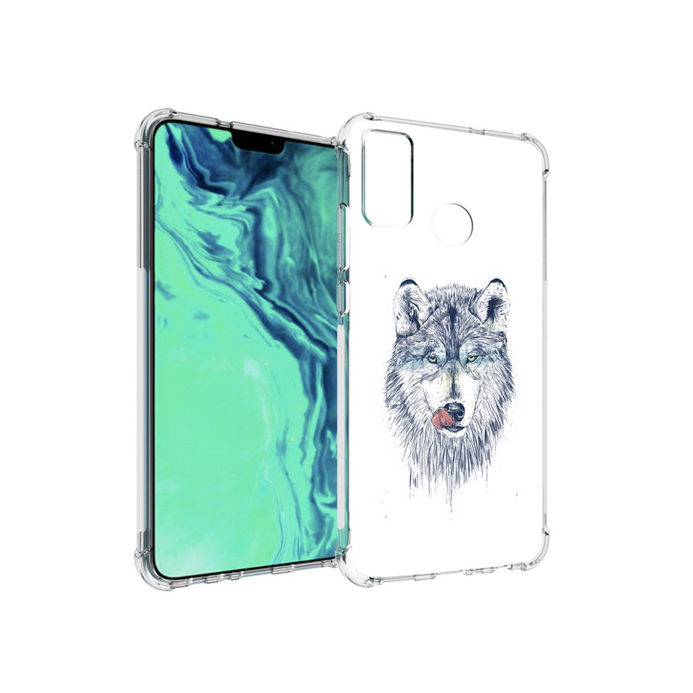 

Чехол MyPads Tocco для Huawei 9X Lite голодгый волк, Прозрачный, Tocco