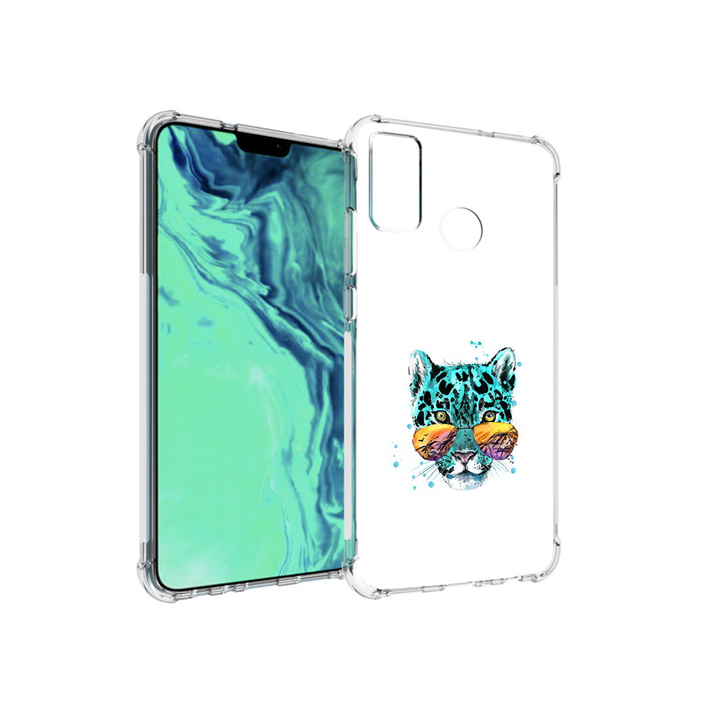 

Чехол MyPads Tocco для Huawei 9X Lite голубой лео, Прозрачный, Tocco