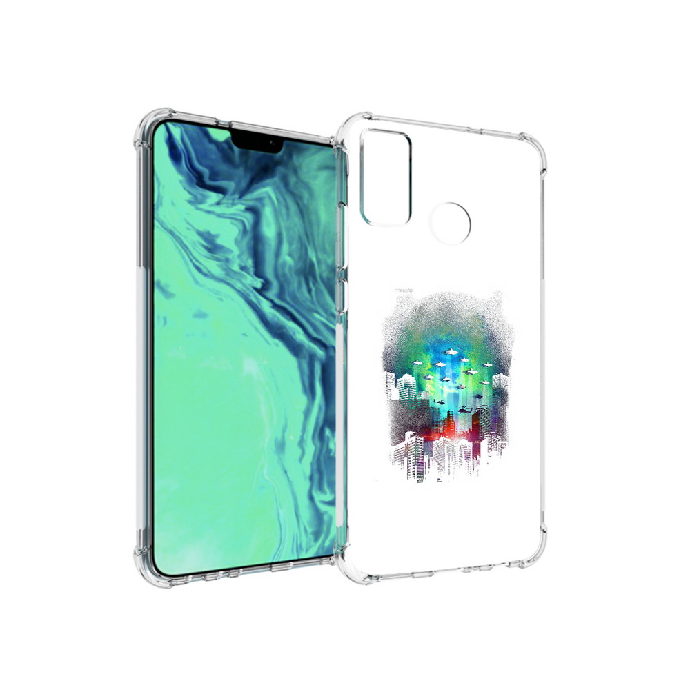 

Чехол MyPads Tocco для Huawei 9X Lite город в свечении, Прозрачный, Tocco