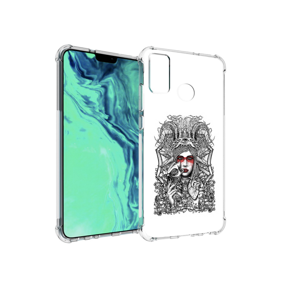 

Чехол MyPads Tocco для Huawei 9X Lite грусная девушка, Прозрачный, Tocco