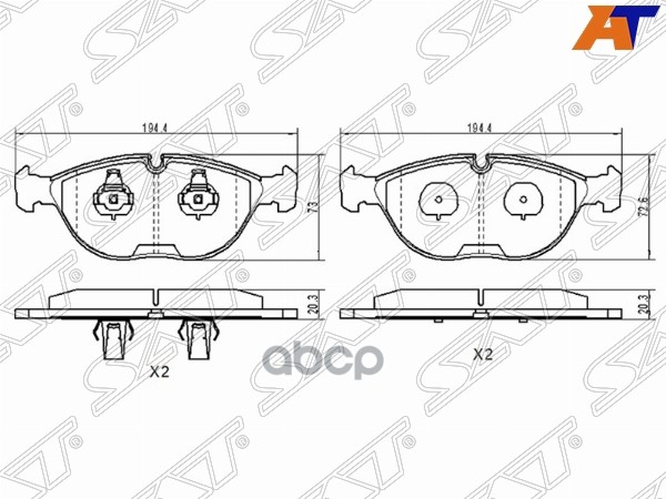 

Колодки тормозные перед MERCEDES C-CLASS W202/S202/ E-CLASS W210/W211/S210/S211/ S-CLA SAT