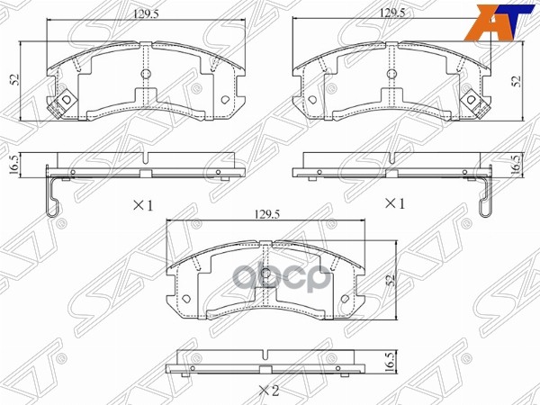 

Колодки Тормозные Перед Mazda 626 87-97 Sat арт. ST-28-0026
