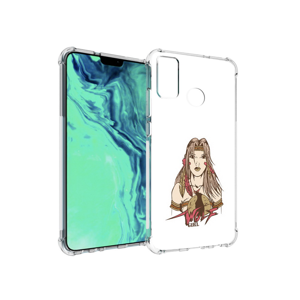 

Чехол MyPads Tocco для Huawei 9X Lite девушка волк, Прозрачный, Tocco