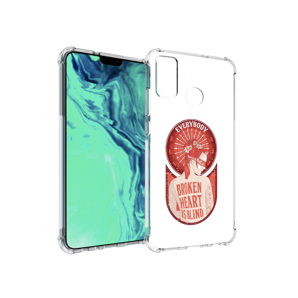 

Чехол MyPads Tocco для Huawei 9X Lite девушка разбитое сердце, Прозрачный, Tocco