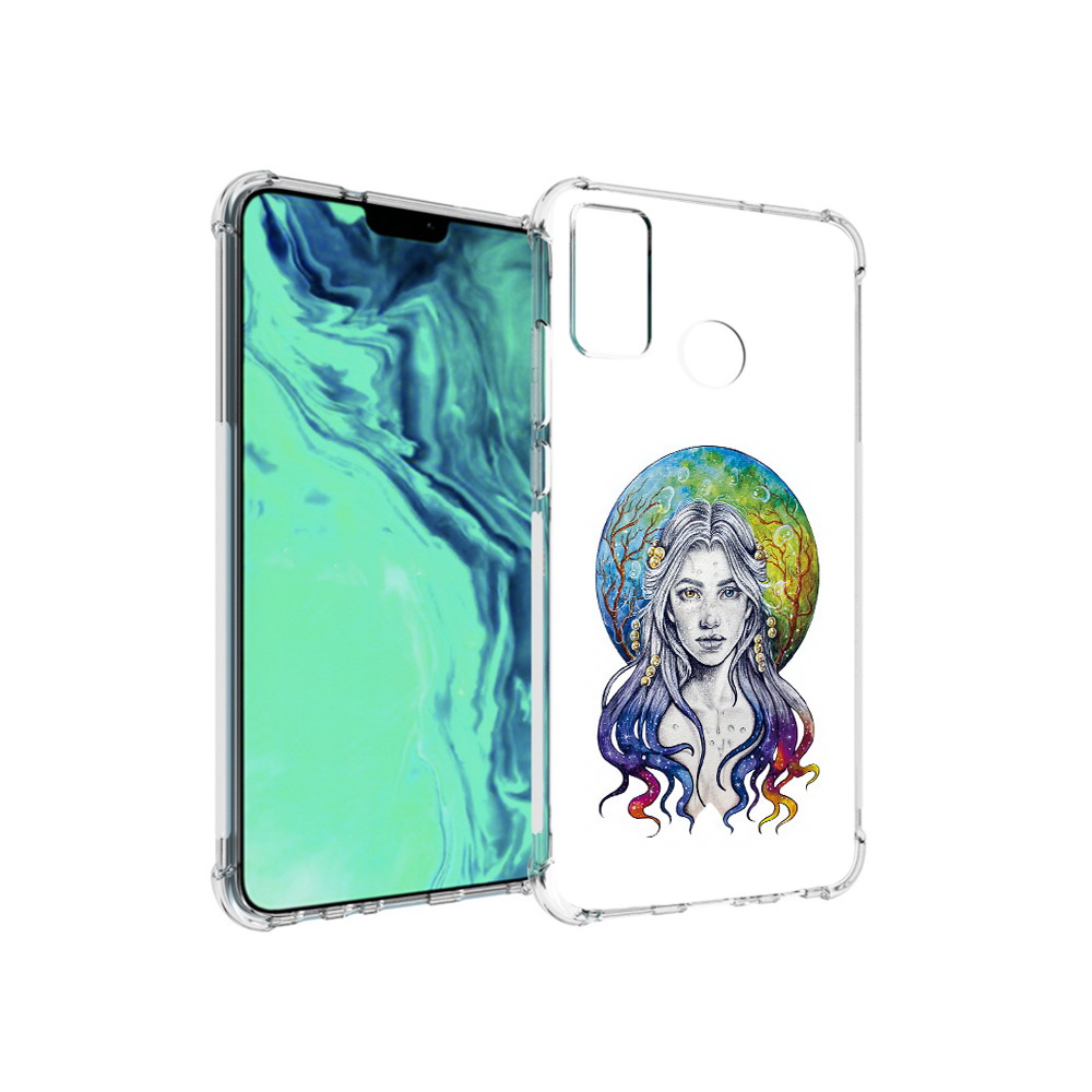

Чехол MyPads Tocco для Huawei 9X Lite девушка с красивыми волосами, Прозрачный, Tocco