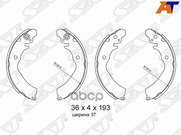 

Колодки тормозные барабанные зад MITSUBISHI CARISMA DA 95-06/LANCER VII 92- SAT ST-28-0055