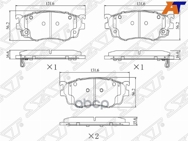 

Колодки Тормозные Перед Mazda 626 97-02/Premacy 99-05 Sat арт. ST-28-0065