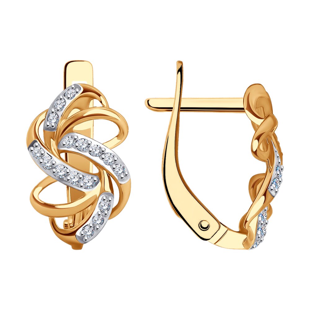 

Серьги из красного золота SOKOLOV 029872, фианит, 029872