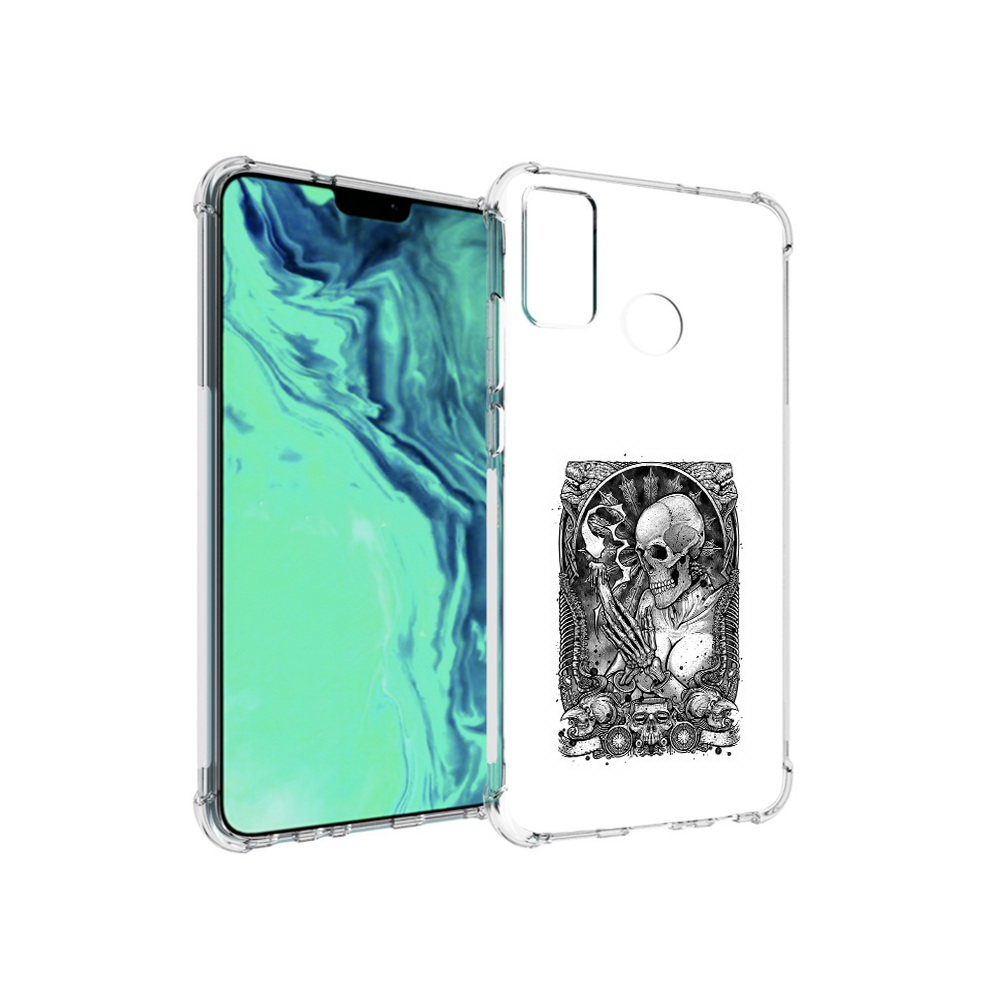 

Чехол MyPads Tocco для Huawei 9X Lite девушка скелет, Прозрачный, Tocco