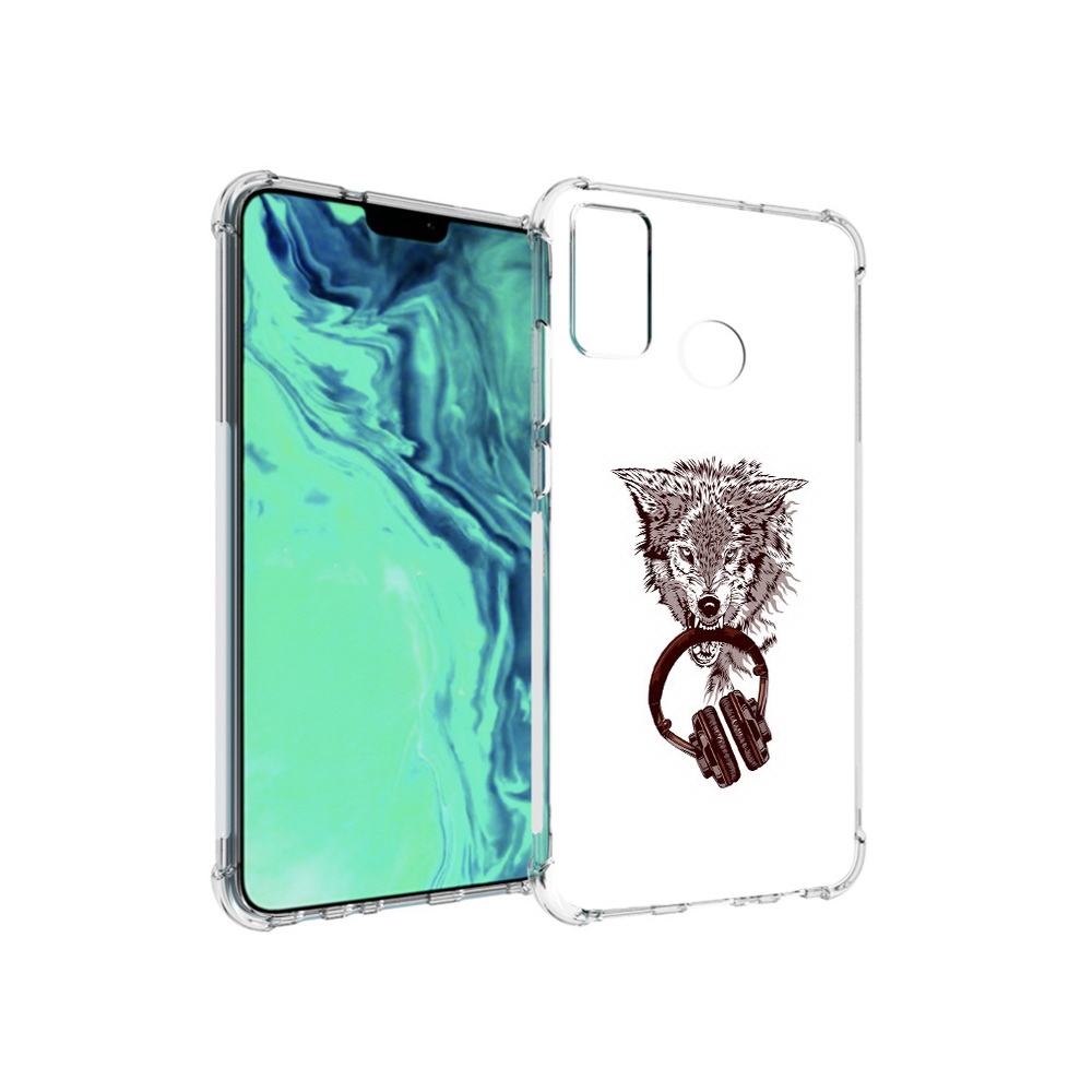 

Чехол MyPads Tocco для Huawei 9X Lite дикий волк, Прозрачный, Tocco