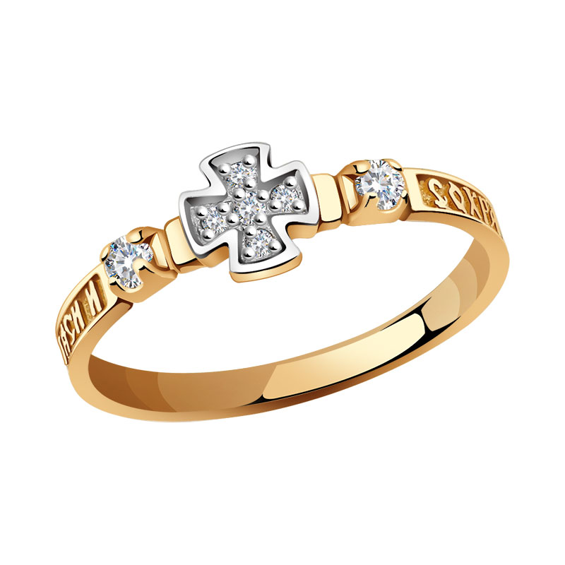 

Кольцо из золота с фианитом р., DIAMANT-ONLINE РЦК0020, РЦК0020