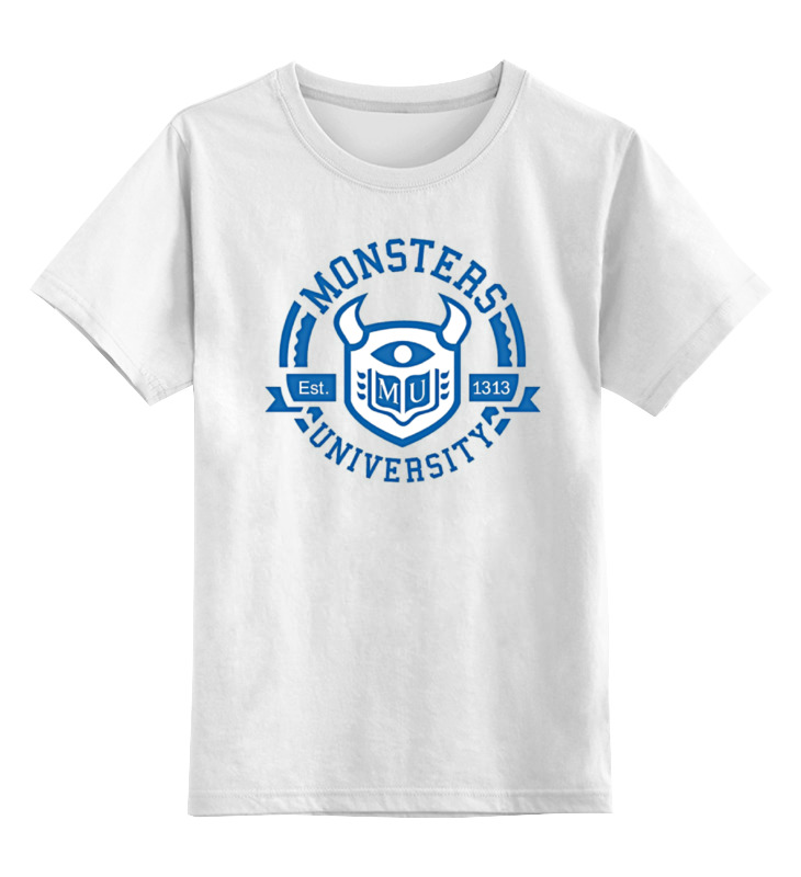 

Футболка детская Printio Monsters university цв. белый р. 128, Monsters university