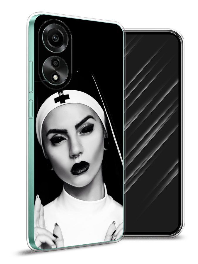 

Чехол Awog на Oppo A78 4G "Черная монашка", Серый;черный, 2514750-1