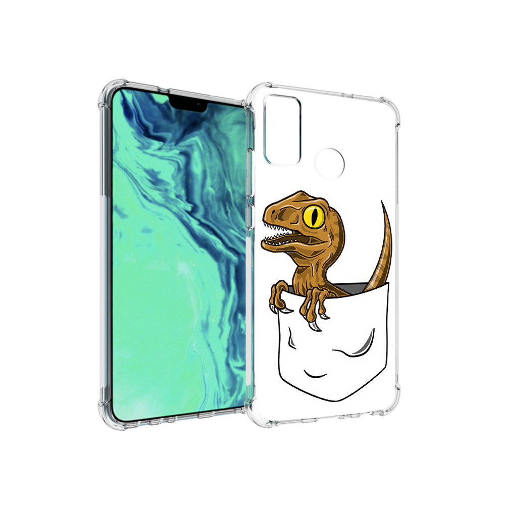 Чехол MyPads Tocco для Huawei 9X Lite динозавр в кармане