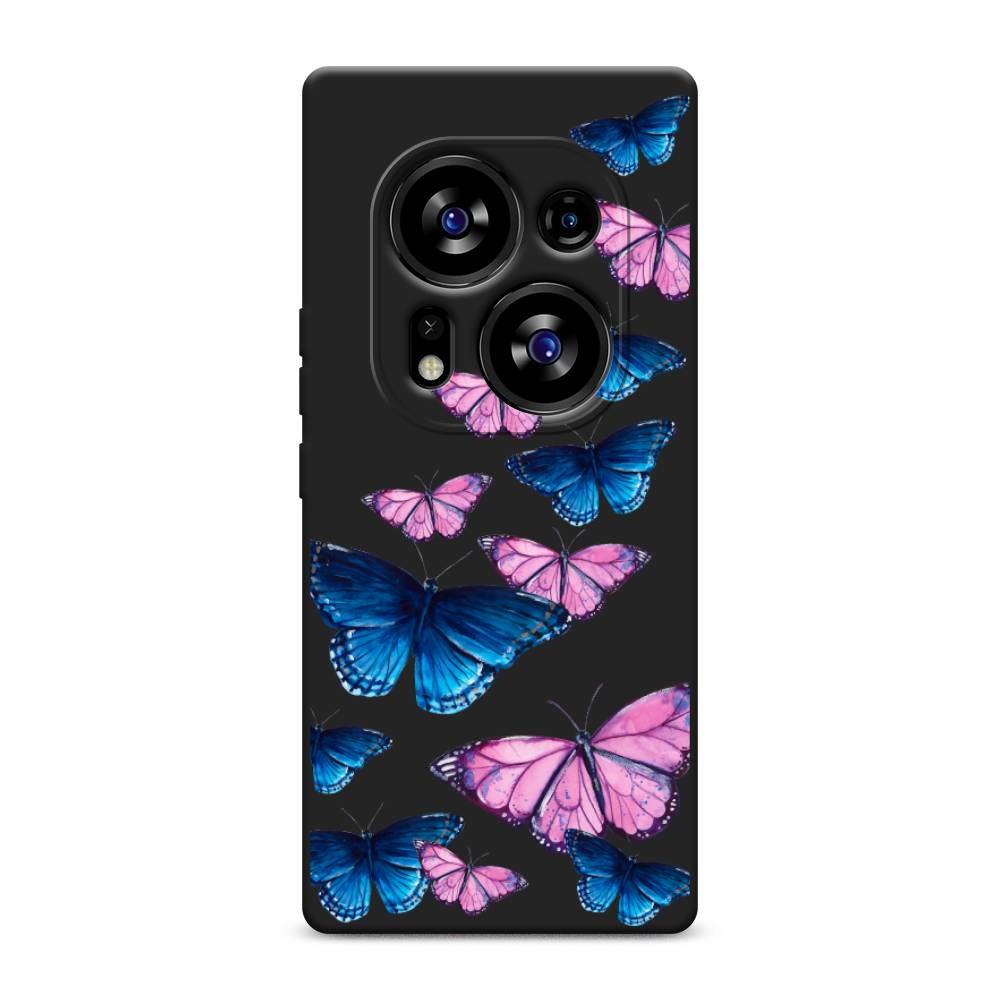 

Чехол Awog на Tecno Phantom X2/X2 Pro "Полет бабочек", Синий;черный;розовый, 303350-1