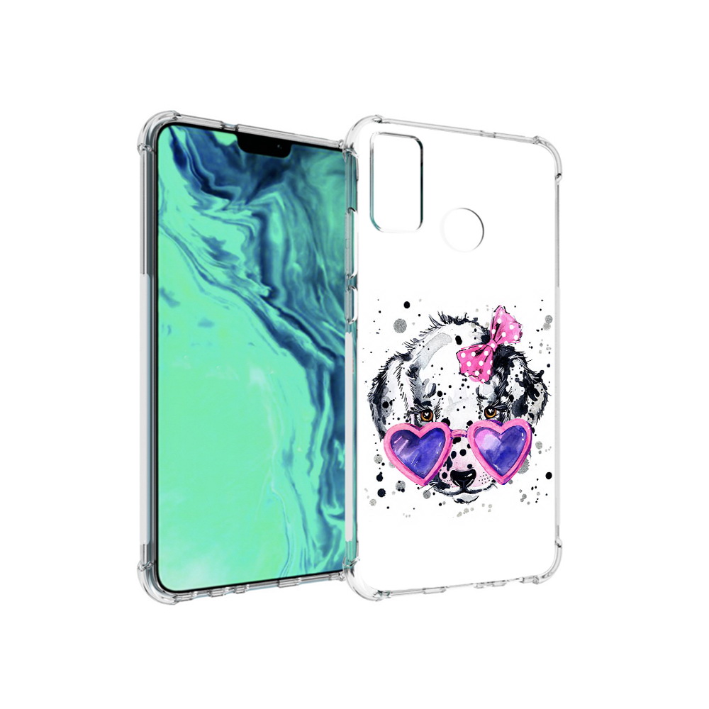 

Чехол MyPads Tocco для Huawei 9X Lite долматинец в очках, Прозрачный, Tocco
