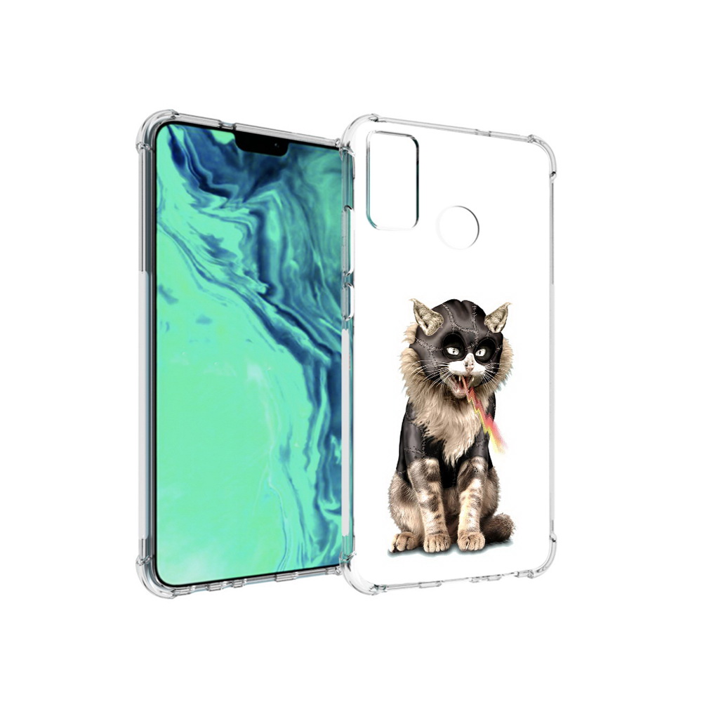 

Чехол MyPads Tocco для Huawei 9X Lite дьяволский кот, Прозрачный, Tocco