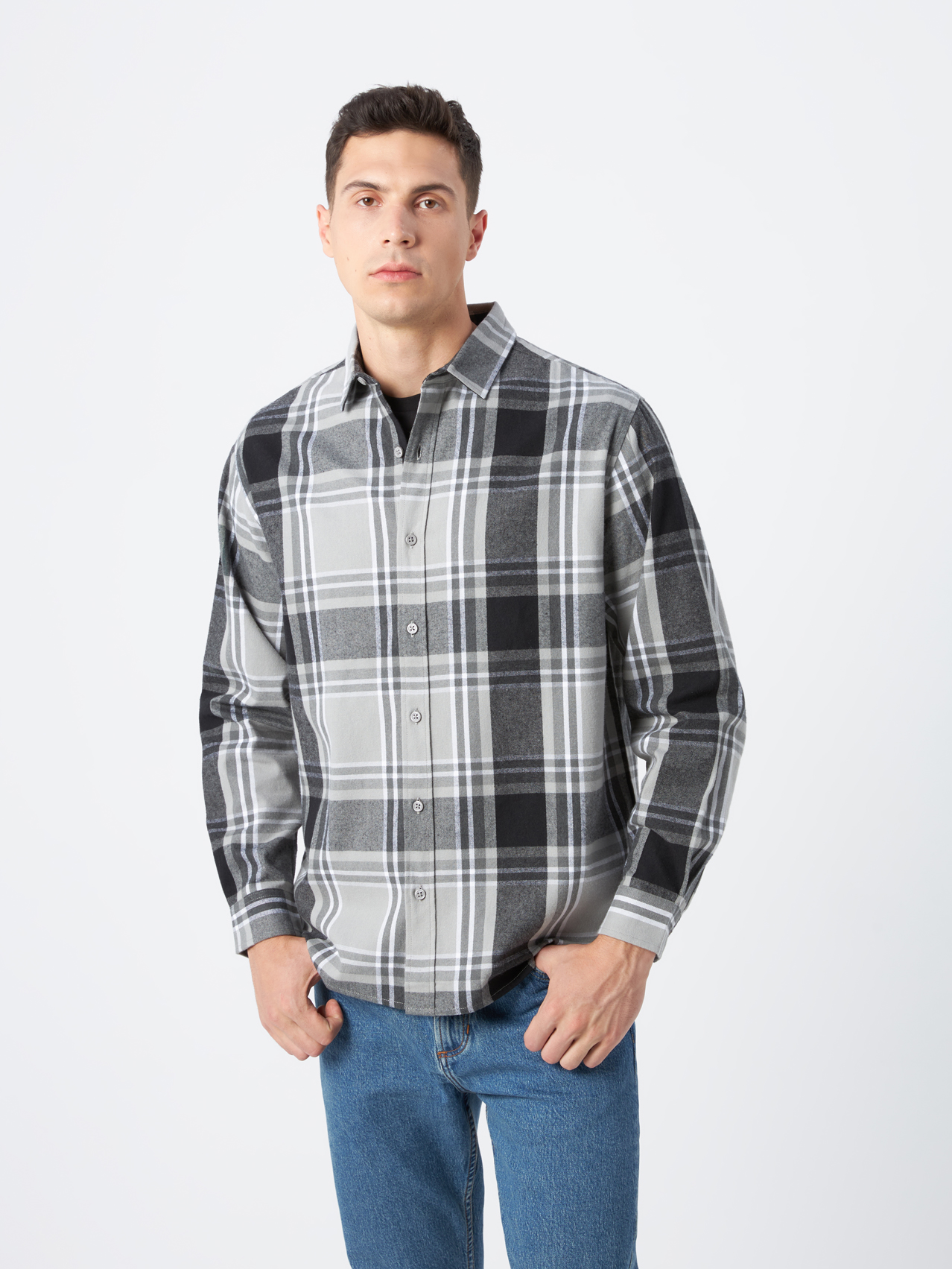 Рубашка мужская TURIN SMM-TAL-FW-1007 серая XL