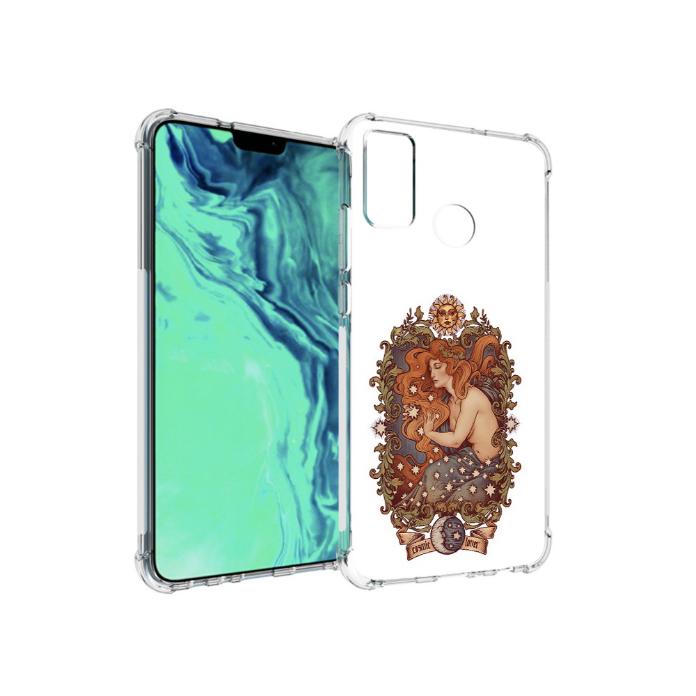

Чехол MyPads Tocco для Huawei 9X Lite звездная девушка абстракция, Прозрачный, Tocco