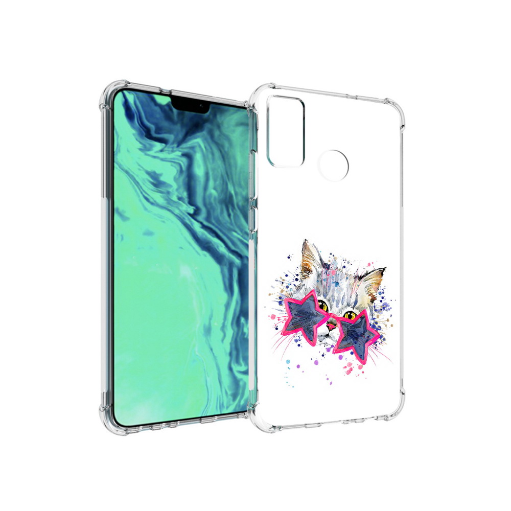 

Чехол MyPads Tocco для Huawei 9X Lite звездные очки, Прозрачный, Tocco