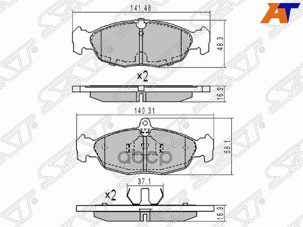 

Колодки Тормозные Перед Daewoo Lanos 97- Sat арт. ST-93192639