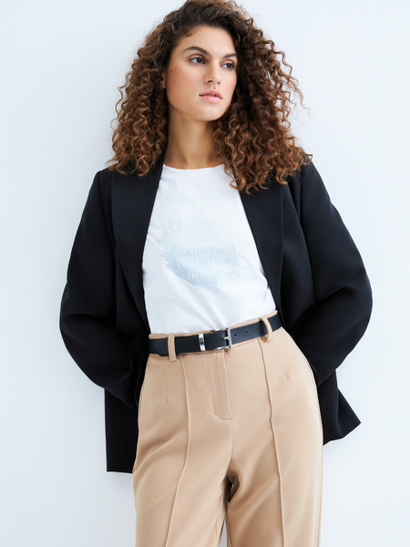 

Футболка женская ZARINA 3224531437 белая XS, Белый, 3224531437