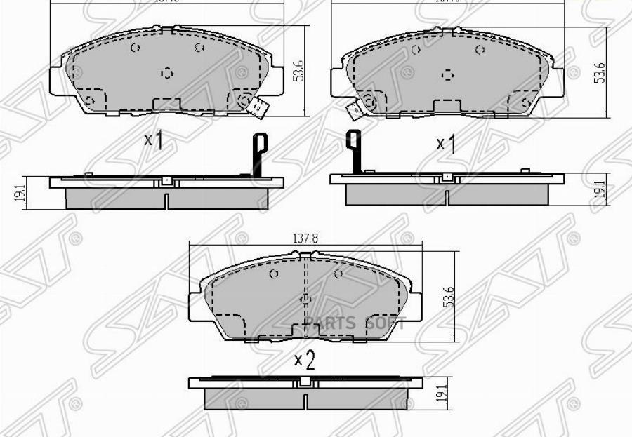 

Колодки Тормозные Перед Honda Accord Cc7/Cg#/Cf# Sat арт. ST-45022-SS0-508