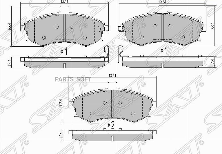 

Колодки Тормозные Перед Hyundai Elantra Sat арт. ST-58101-17A10
